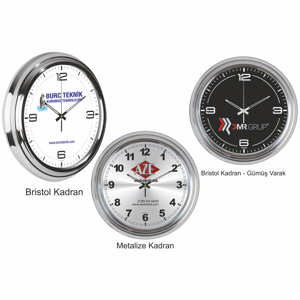 Metal Kasa Duvar Saati 33cm (12130)