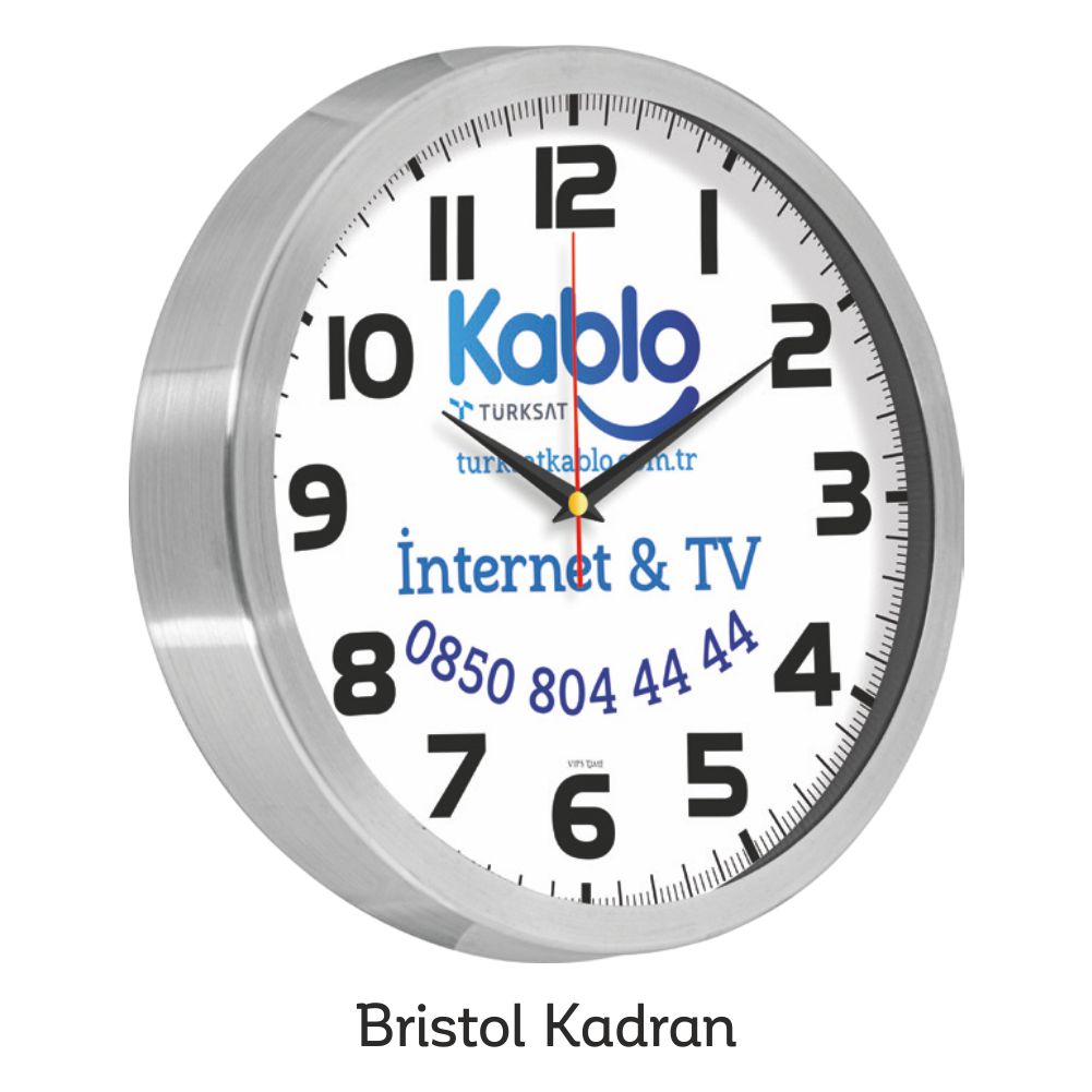 Alüminyum Kasa Duvar Saati 30cm (12200)