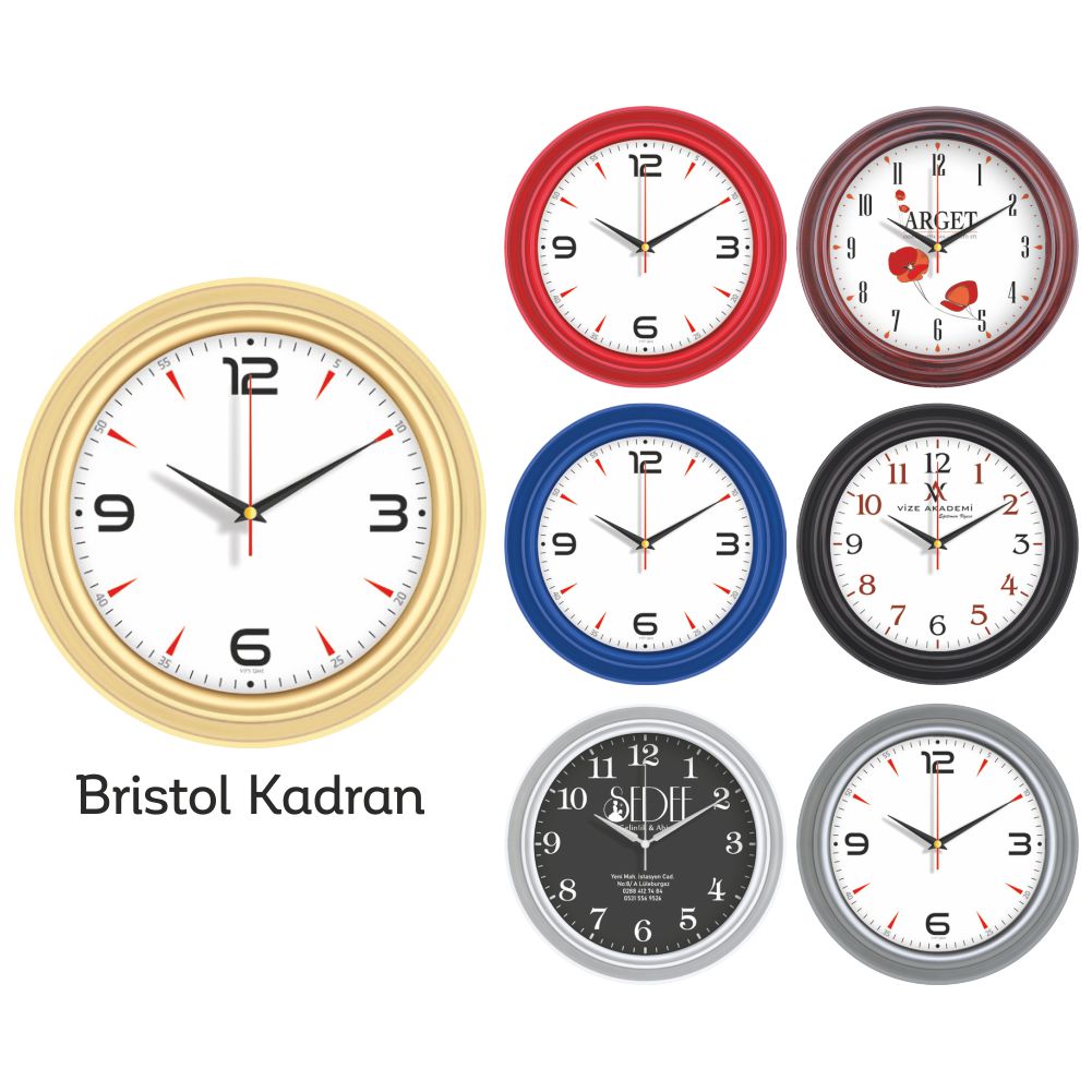 Plastik Kasa Duvar Saati 32cm (12335)